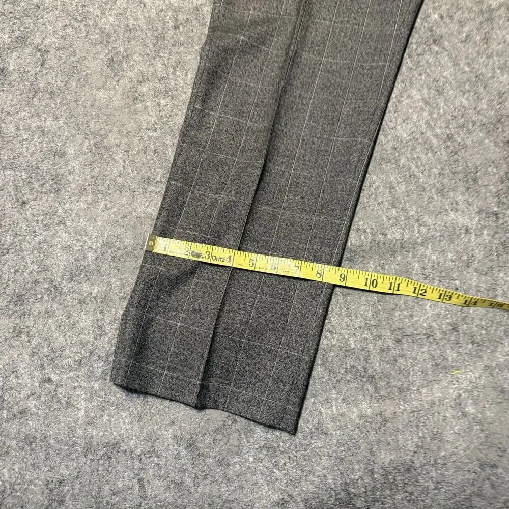 Banana Republic Marzotto Italian Wool 36 x32 Gray Plaid Pants Men's Pleated